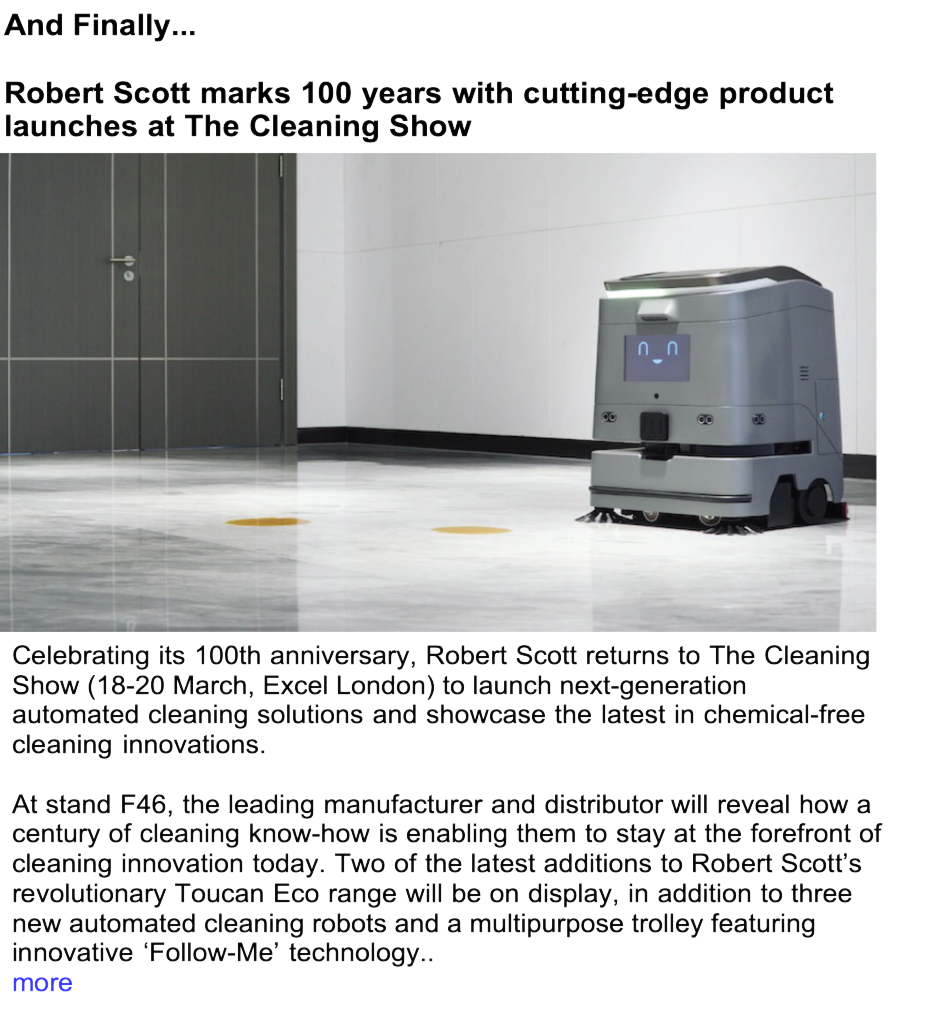 Advert: https://www.thecleanzine.com/pages/23170/robert_scott_marks_100_years_with_cutting_edge_product_launches_at_the_cleaning_show/